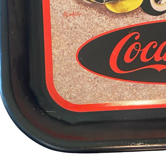 Coca Cola Vintage 1995 "Family Drive-In" Themed Metal Serving Tray * Flawed * - Picture 6 of 16